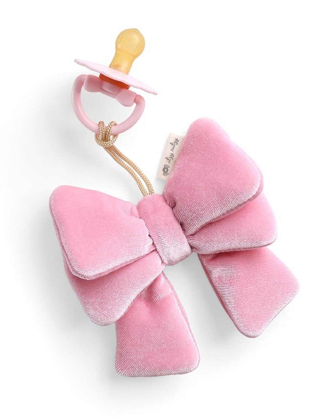 NIB Itzy Ritzy Bitzy Pal Pacifier & Lovey Set - Pacifier with Pink Bow 0-6M